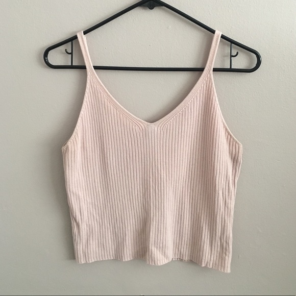 Pink Ribbed Crop Top - Picture 2 of 2